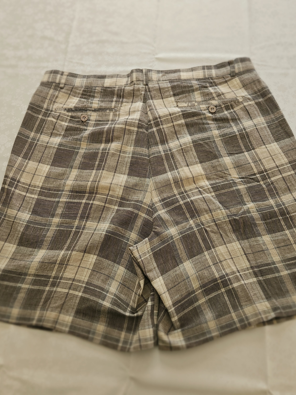 VTG Christian Dior Monsieur Le Connaisseur Pleated Plaid Shorts Cotton Size 36 - Picture 8 of 12